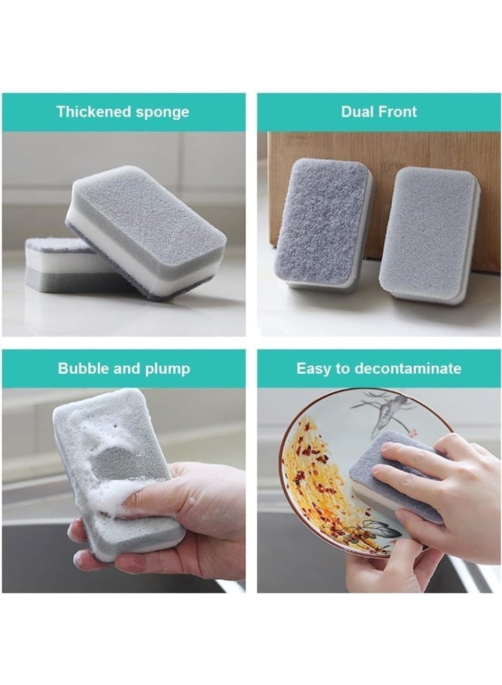 م اكس م إسفنجات الميلامين السحرية، وسادات تنظيف مزدوجة الجوانب للأطباق والأطباق والمطبخ والحمام (25) - Image 4